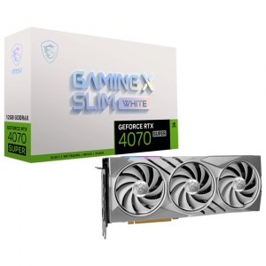 MSI GeForce RTX 4070 SUPER GAMING X SLIM 12GB Video Card - White